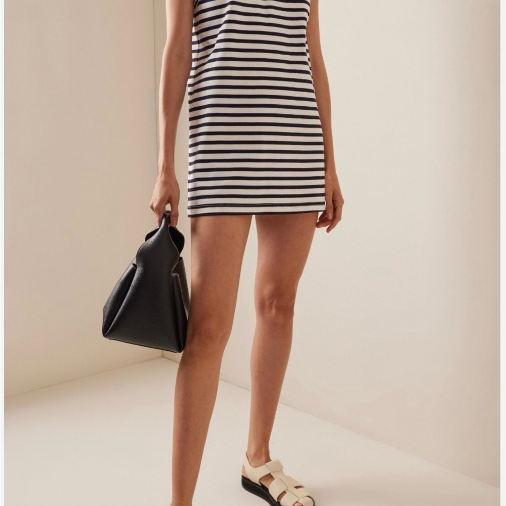 Matteau Navy and White Striped Mini Dress